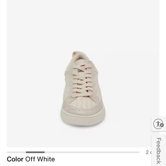 NEW Dolce Vita Nicona Women's Cream Woven Sneakers - Picture 3 of 7